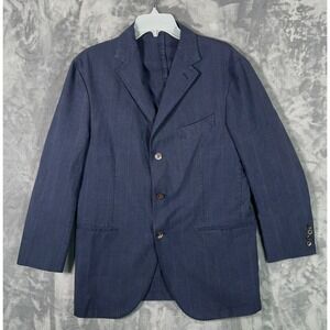 Boglioli Sport Coat Men IT 52 US 42 Blazer K Jacket Blue Unstructured Glen Plaid